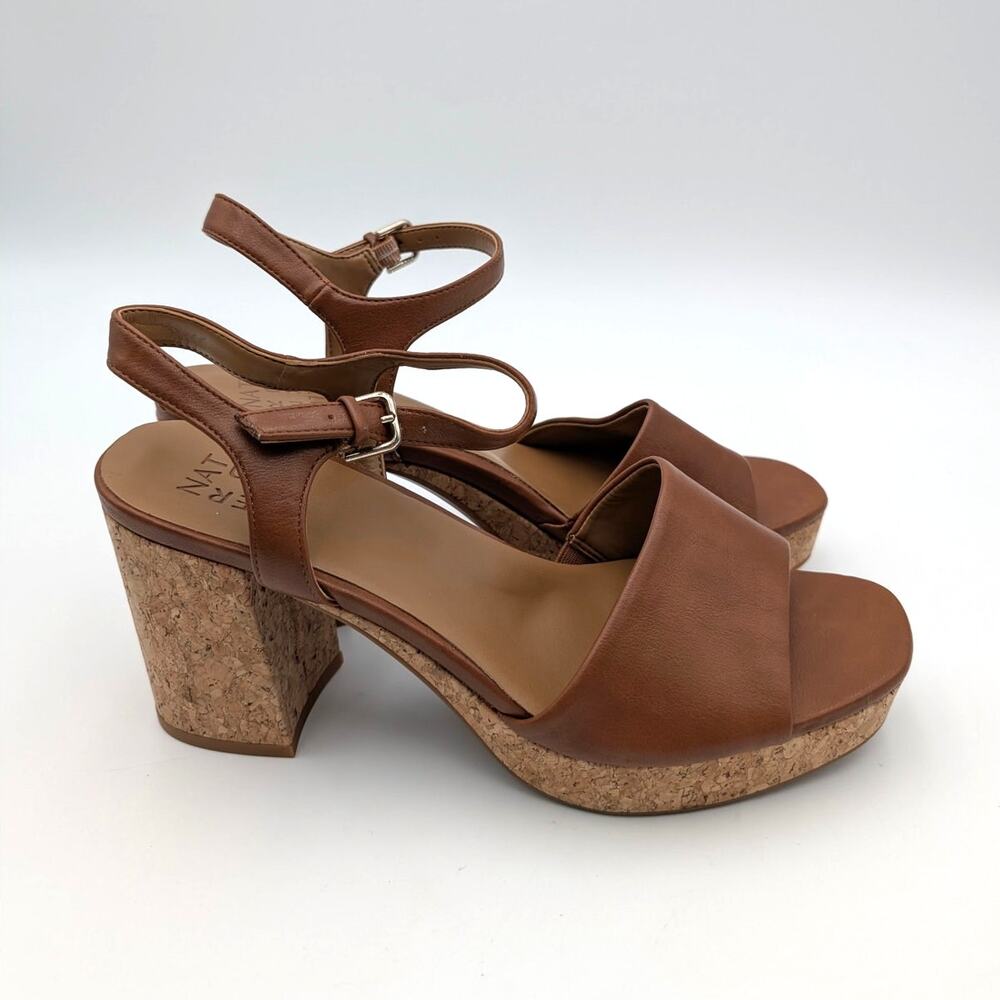 Naturalizer Lily Block Heel Sandals Women's English Tea Size US10M EU41 - Picture 3 of 10